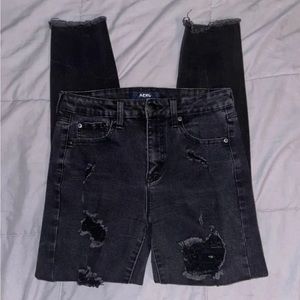 Aero High Rise distressed skinny jeans
